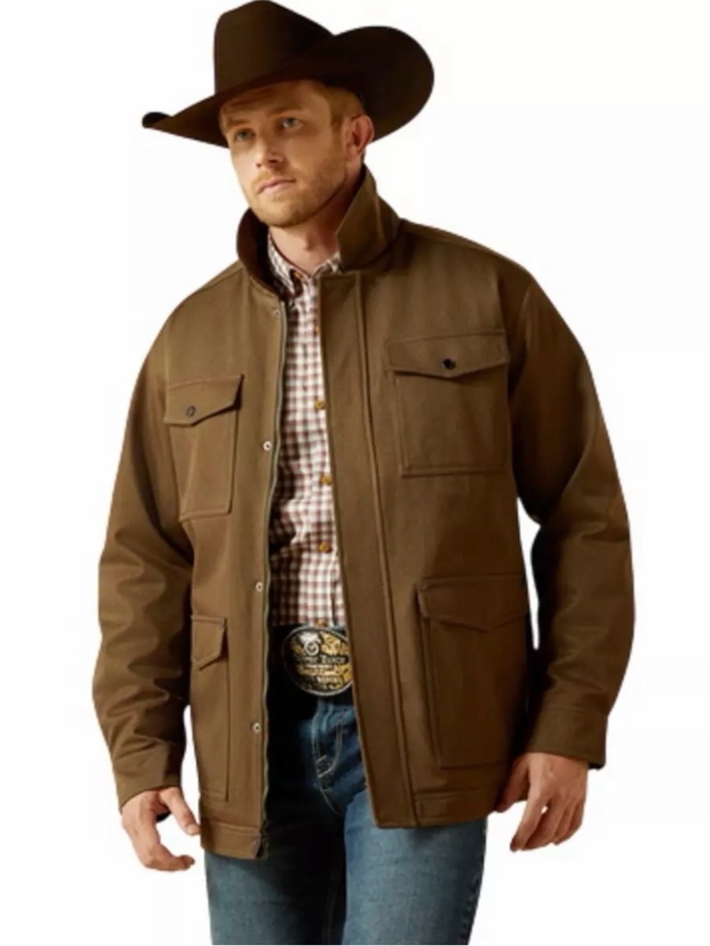 Ariat Men's Abilene Coat Jacket Insulated Wren Heather Brown Medium NWOT - Picture 11 of 11